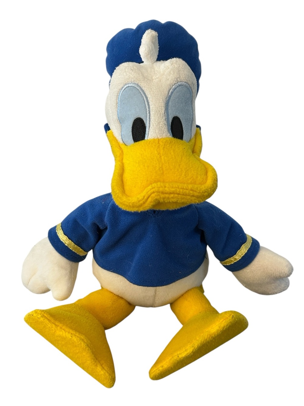 Disney Donald Duck Plush in Blue Yellow tradition outfit 10” tall collectible